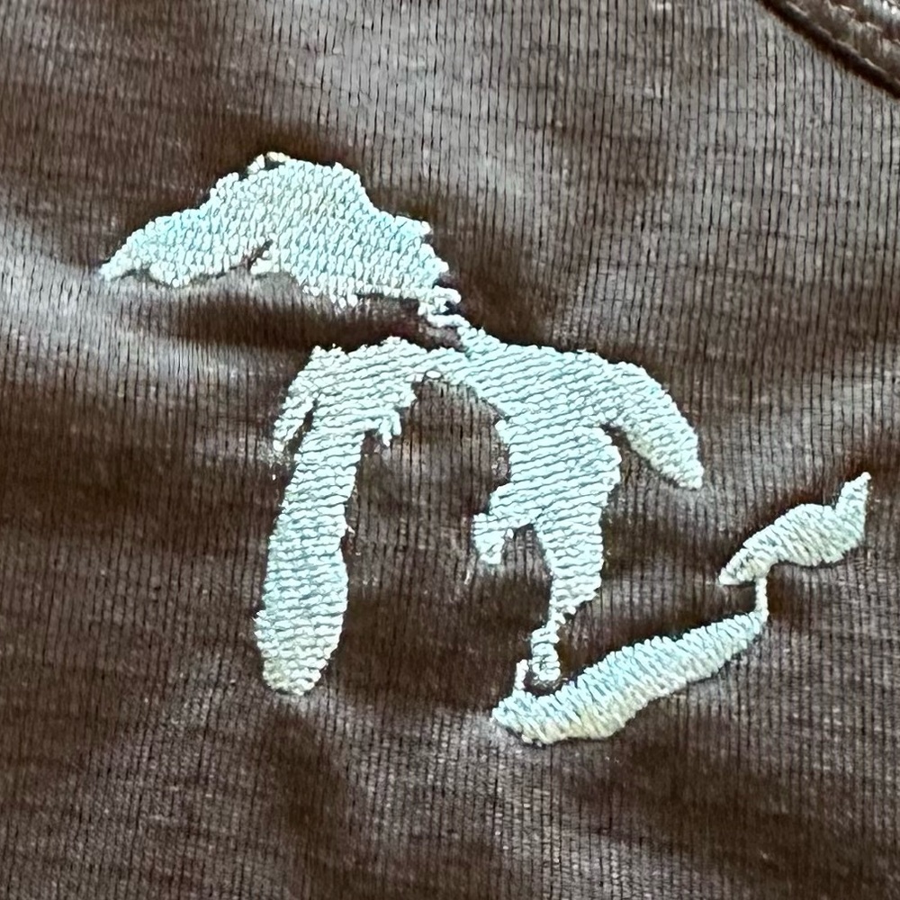 Michigan XXL Plain Embroidered Black and Blue Great Lakes Fishing Quarter Zip